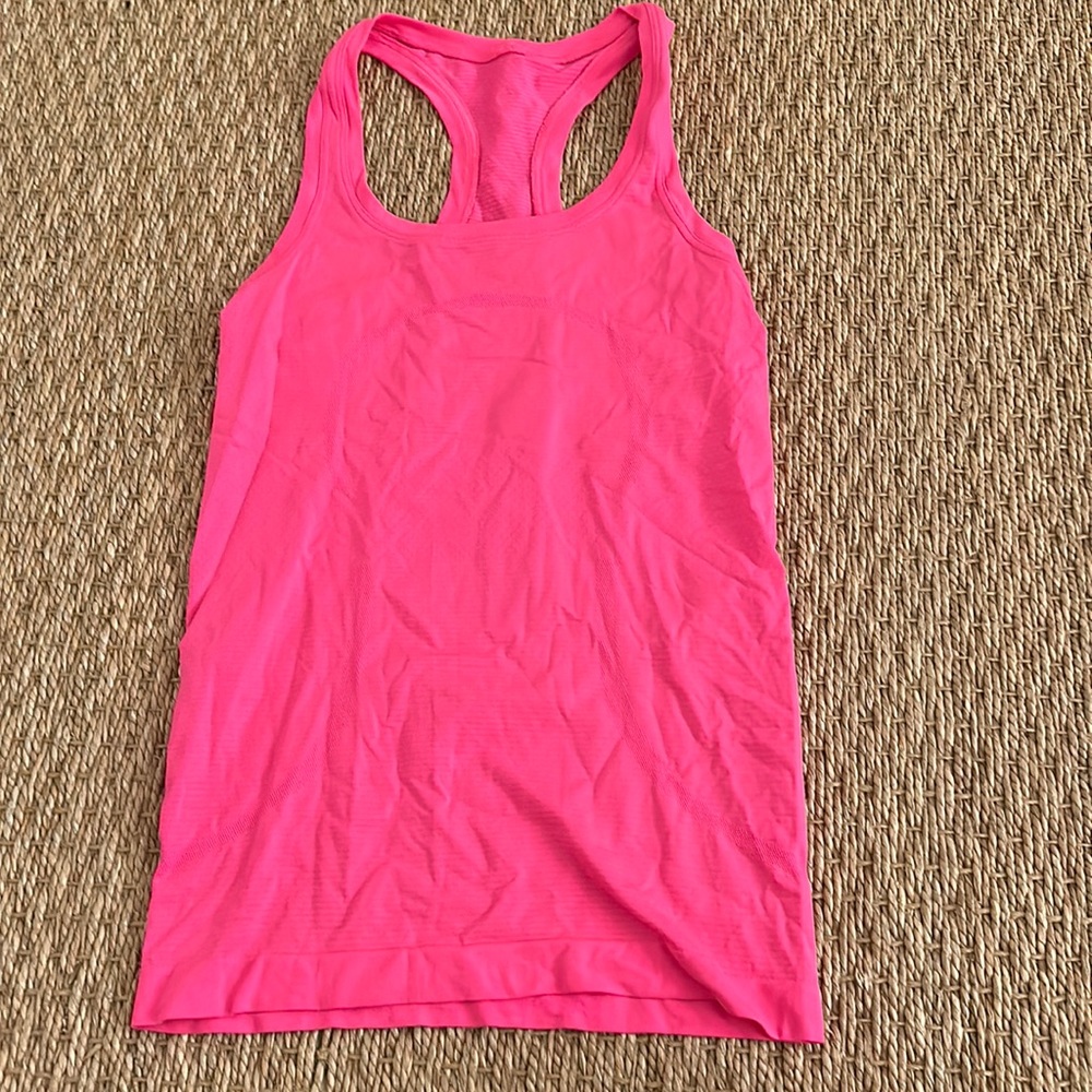 Neon Pink Lululemon Swiftly Tech Regular Length Tank Size 2